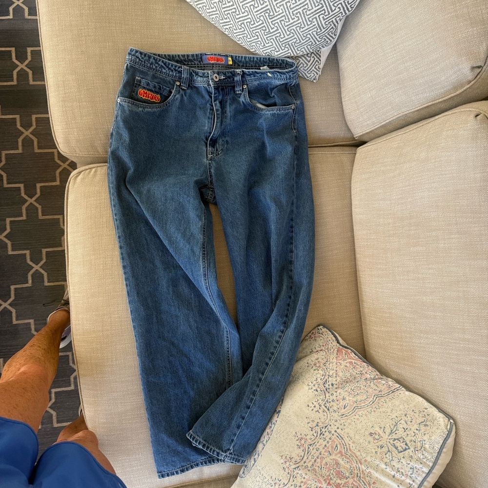 Empyre Denim Jeans - Blue with Yellow Logo size 32